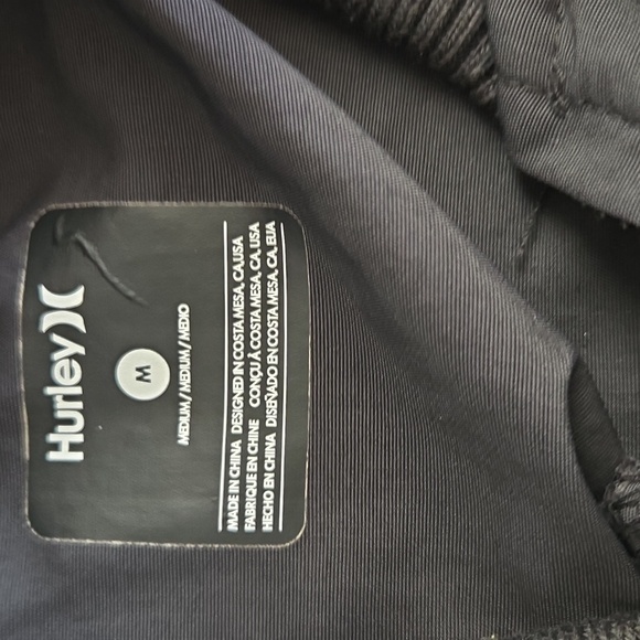 HURLEY mens Light Bkack Jacket Size Med - Picture 7 of 7